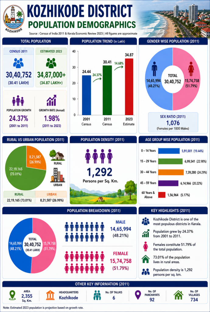population kozhikode